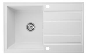 Gamma Modern 8050, 1-komorový granitový drez 790x500x210 mm, biela, GMA-ZM-8050-WH