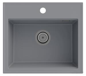 Gamma Modern 5055, 1-komorový granitový drez 560x500x210 mm, šedá, GMA-ZM-55-G