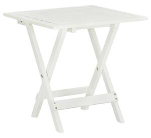 Bistro stolík, biely 46x46x47 cm, akáciový masív