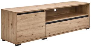 NÍZKA KOMODA, antracitová, farba duba, 180/55/48 cm Carryhome - TV nábytok