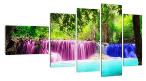 Abstraktný obraz vodopádov (Obraz 110x60cm)