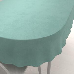 Biante Zamatový oválny obrus Velvet Prémium SVP-048 Pastelová ľadovo zelená 60x100 cm
