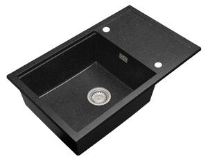 Gamma Advance 8050, 1-komorový granitový drez 800x500x210 mm, čierna škvrnitá, GMA-ZLE000147