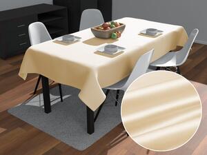 Biante Saténový obdĺžnikový obrus polyesterový Satén LUX-032 Krémový 60x100 cm