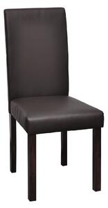 Jedálenské stoličky z umelej kože 4 ks hnedé