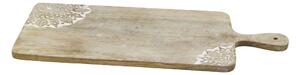 Drevená doštička z mangového dreva s rezbami Tapas Tours - 58*25*2 cm - Chic Antique