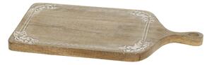 Drevená doštička z mangového dreva s rezbami Tapas Tours - 46*25*2 cm - Chic Antique