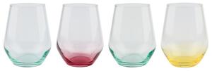 ERNESTO Súprava farebných pohárov, 4-dielna (okrúhle poháre) (100324578)