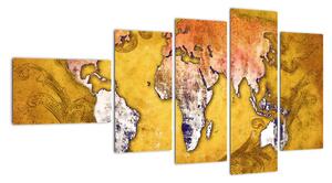 Obraz mapy sveta (Obraz 110x60cm)