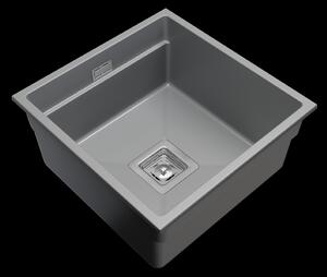 Gamma Decor 4445, 1-komorový granitový drez 440x450x215 mm, šedá, GMA-ZLE000123
