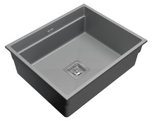 Gamma Decor 6050, 1-komorový granitový drez 600x500x220 mm, šedá, GMA-ZLE000114