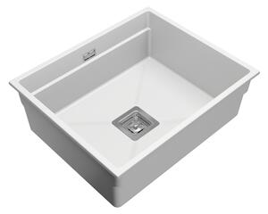 Gamma Decor 6050, 1-komorový granitový drez 600x500x220 mm, biela, GMA-ZLE000113