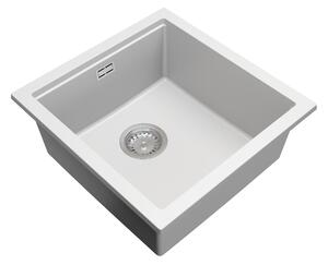 Gamma Decor 4850, 1-komorový granitový drez 480x500x215 mm, biela, GMA-ZLE000165