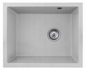 Gamma Decor 5040, 1-komorový granitový drez 560x460x180 mm, biela, GMA-ZLE000082