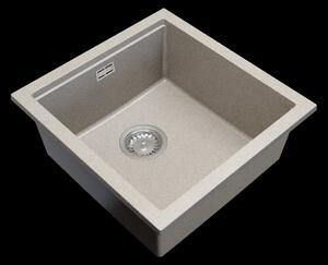 Gamma Decor 4850, 1-komorový granitový drez 480x500x215 mm, béžová, GMA-ZLE000169