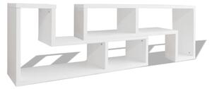 TV stolík v tvare L, biela