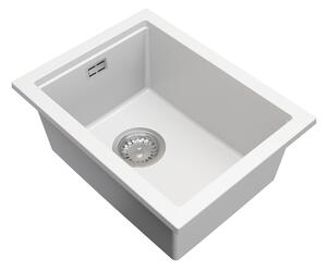 Gamma Decor 3850, 1-komorový granitový drez 380x500x207 mm, biela, GMA-ZLE000158