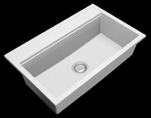 Gamma Advance, 1-komorový granitový drez 805x505x210 mm, biela, GMA-ZLE000118
