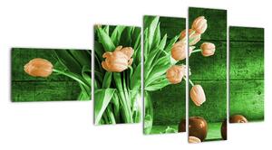 Tulipány vo váze - obraz (Obraz 110x60cm)