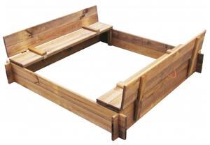 Pieskovisko, impregnované drevo, štvorcové