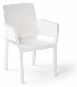 Záhradná jedálenská stolička EVELYN, biela