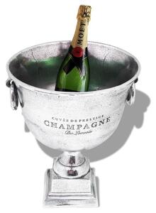 Chladič na šampanské v tvare víťazného pohára, hliník, strieborný