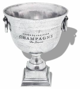 Chladič na šampanské v tvare víťazného pohára, hliník, strieborný