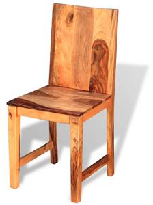 Jedálenské stoličky, 6 ks, masívne sheeshamové drevo