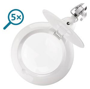 Extol - LED stmievateľná stolná lampa s lupou LED/10W/230V biela