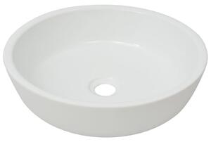 Okrúhle keramické umývadlo, biele, 42x12 cm