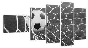 Futbalová lopta v sieti - obraz (Obraz 110x60cm)