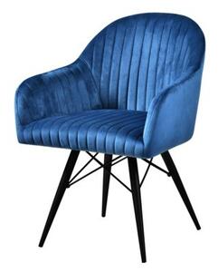 Čalúnená stolička modrá LUCANIA