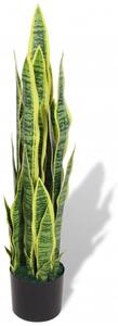 Umelá rastlina, sansevieria s kvetináčom 90 cm, zelená