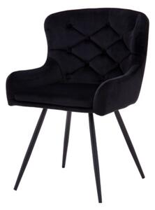 Čalúnená stolička čierna LAVEL