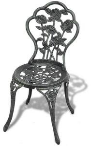 Bistro stoličky 2 ks, odlievaný hliník, zelené
