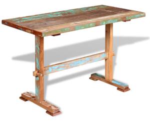 Jedálenský stôl s podstolinou, recyklovaný masív 120x58x78 cm