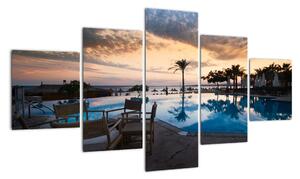 Obraz bazéna v Stredozemí (Obraz 125x70cm)