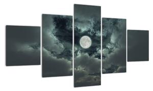 Obraz mesiace a mrakov (Obraz 125x70cm)