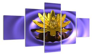 Obraz kvetu vo vode (Obraz 125x70cm)