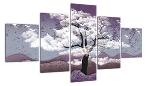 Abstraktný obraz stromu (Obraz 125x70cm)