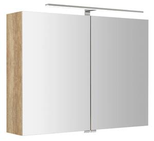 Sapho Sapho, RIWA galérka s LED osvetlením, 81x70x17cm, dub alabama, RIW080-0022