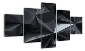 Čiernobiely obraz - abstrakcie (Obraz 125x70cm)