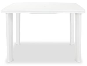 Záhradný stôl, biely 101x68x72 cm, plast