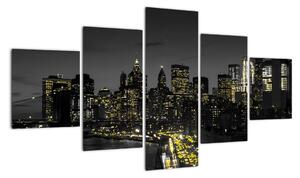 Obraz večerného mesta (Obraz 125x70cm)