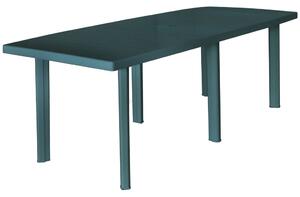 Záhradný stôl, zelený 210x96x72 cm, plast