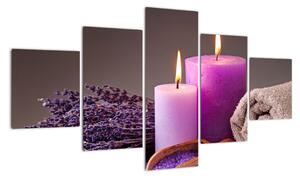 Obraz - Relax, sviečky (Obraz 125x70cm)