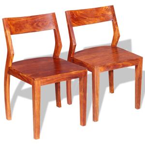 Jedálenské stoličky, 2 ks, akáciové a sheeshamové drevo