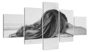 Obraz ležiace ženy (Obraz 125x70cm)
