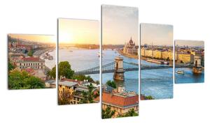 Obraz Budapešť - výhľad na rieku (Obraz 125x70cm)