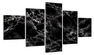 Čiernobiely mramor - obraz (Obraz 125x70cm)